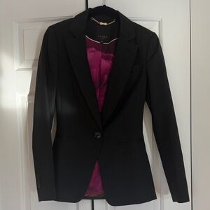 Ted Baker Black Blazer with Pink Lining